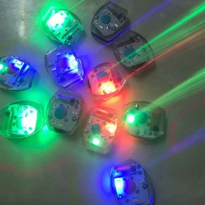 LED 발광단추 꼬다리 단추 버튼 샌들 신발 부자재 DIY, 1개