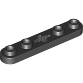 레고 부품 테크닉 플레이트 Black Technic Plate 1 x 5 with Smooth Ends 4 Studs and Cente Axle 4114689 32124, 1개