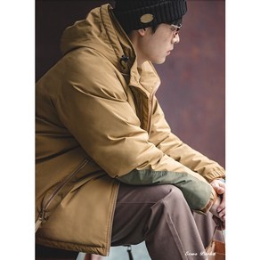 남자 코트 겨울 일본계 빈티지 패딩 경량 후드 코트 방풍 보온 재킷 Down Jacket TS2107078