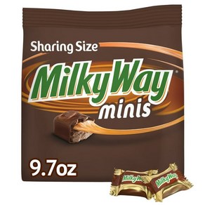 Milky Way Minis Size Milk Chocolate Bas 미국 밀키웨이 미니사이즈 초콜릿바 낱개포장 275g 6팩, 1개