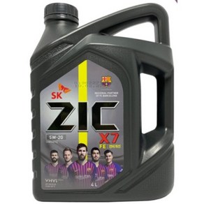 지크 ZIC X7 FE 5W-20 4L 가솔린 LPG엔진오일 엔진오일, 5w20, 1개, 지크 X7 Fe 5w20 4L