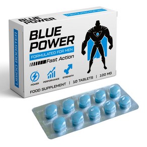 Humakellc [영국] Blue Power 100mg 남성을 위한 더 강하고 단단한 힘 탄력 향상 높은 체력 성능 장시간 지속 보충제