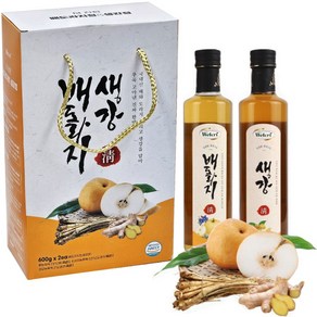 [홈히어로] 국산 배도라지 생강청 (600g x 2p), 1세트