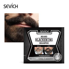 Sevich 15ml 수염 헤어 블랙 샴푸 5min 만으로 수염을 검은색으로 빠르게 염색하고 4주 동안 착색하여 수염을 보양하는 제품 배송 장소: 중국 색상: 5개