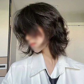 리프컷 남성장발가발 내츄럴 울프컷 통가발 애쉬 가발 장발, 오프 화이트