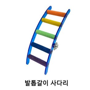 앵무새 장난감 레인보우 발톱갈이 사다리, 1개