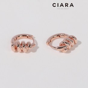 CIARA 14K Jenne 체인롤 원터치 귀걸이(GoldPlated)