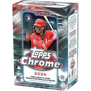 MLB 2024 Topps 크롬Chome 트레이딩 카드 야구, 밸류팩 (4장)