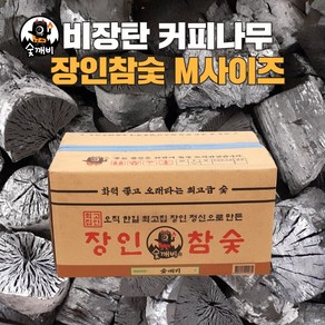 숯깨비 커피나무숯 장인 참숯 M, 1개, 10kg