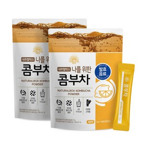 [2개 묶음] [내추럴박스] 콤부차 5g x 40포 x 2개 레몬맛