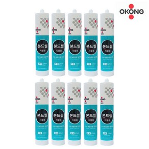 오공본드씰 지물용 도배 실리콘 수성 300ml (투명), 10개