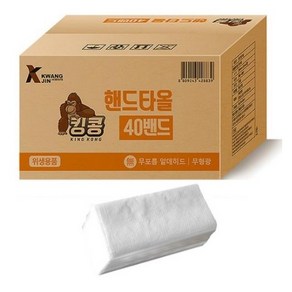 킹콩 2겹 핸드타올, 90매입, 40개