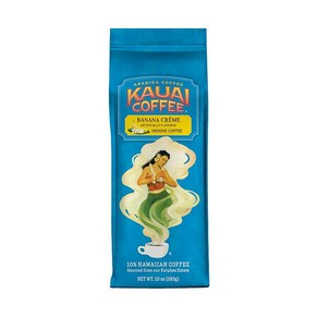 Kauai Coffee KAUAI COFFEE 하와이안 그라운드 커피 코코넛 캐러멜 크런치 맛 10온스 193644, 바나나 크림, 1개, 283g