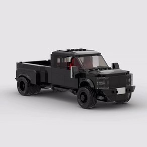 MOC Fod 포드 F-450 슈퍼 듀티 픽업트럭 자동차 400PCS+ 키덜트 호환 나노 블록 꿈꾸는다락방, 블랙, 1개