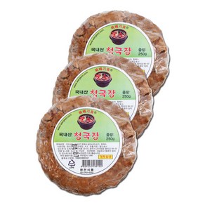 완전식품 뚝배기표 국내산 청국장 250g x 3개