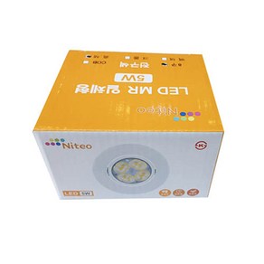 Niteo LED MR일체형등기구 3인치 5W 매입등 전구색(흑색바디), 1개