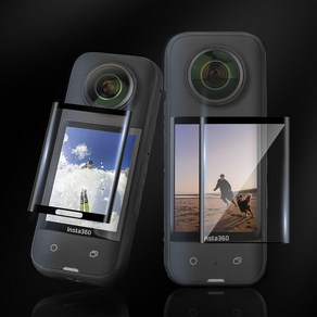 Insta360 인스타360 X3 전용 3D 풀커버 액정 디스플레이 보호필름 2종, 옵션2-2)AC-G90 HD보호필름(2매), 2개