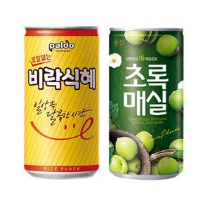 웅진 초록매실 180ml(30캔) + 밥알없는 비락식혜 175ml(30캔)