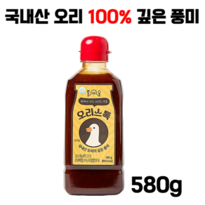 100% 국내산 오리만 사용한 깊은 풍미의 오리스톡, 1개, 580g