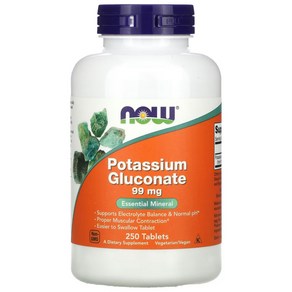 나우푸드 포타슘 글루코네이트 Potassium Gluconate 99mg 25타블렛, 25정, 1개