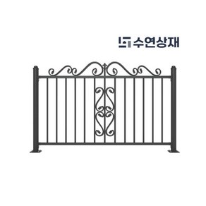 디자인 휀스 데크난간 철제 전원주택 울타리 DF-101 600, 디자인펜스 DF-101, 600mm, 마감기둥