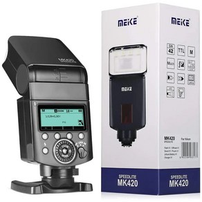 Meike-MK420N TTL 리튬 이온 배터리 카메라 플래시 스피드 라이트 LCD 디스플레이 Nikon D850 D810 D3400 D3300 D3500 Z6 Z7 호환, 1개