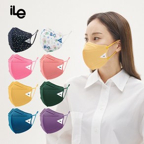 iLe 재사용 쿨마스크 향균 면 컬러 친환경 4중구조 다회용 방수, 썸머화이트, L/M, 1개