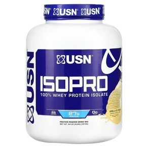 USN IsoPo 100% 유청 프로틴 아이솔레이트바닐라 아이스크림 4 lbs (1814g), 1개, 1.814kg