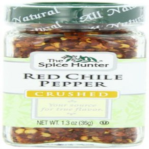 The Spice Hunte Chile Peppe Red Cushed 1.3-Ounce Ja The Spice Hunte 칠레 고추 빨간색 으깬 것 1.3온스, 36g, 1개