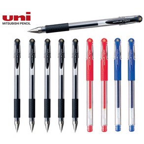 uni 시그노 볼펜 UM-151 흑색/청색/적색 10개 세트, 1개, 0.38mm 흑6개+청2개+적색2개 세트