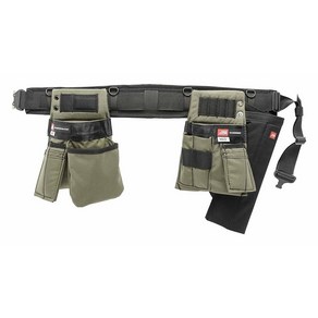 The Diamondback Maesto Toolbelt 시스템 오른손잡이용 레인저 그린 미디엄  목수 프레이머 루퍼  4슬롯 드릴 비트 네일 세트 범용 자석 패딩, 1개