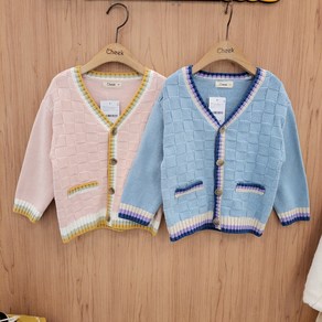 [치크]논현점@@@23년 신상품###화창한 나들이 코디룩 ###남매룩 가디건@@@깔끔 단정 가디건 CKCK2311B