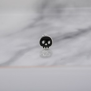 시크릿엠Black Skull silve Piecing은볼피어싱 올은피어싱