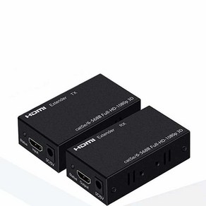 HD 100M HDMI RJ45 LAN 변환기CAT 5e UTP 연장 송신기 카드 네트워크 호환, 검은색 60m