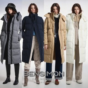 벤시몽 24FW 여성 프렌치 후드 롱 패딩 점퍼