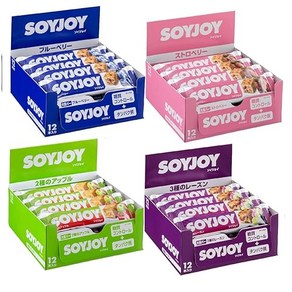 SOYJOY 소이조이 프로틴바 과일 4종 세트 (블루베리/딸기/사과/건포도) 30g 48개, 1개