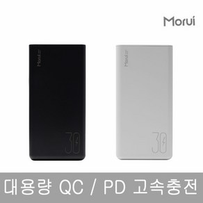 [ 30000mAh 22.5W ] 고속충전 대용량 캠핑 차박 보조배터리 / 모루이 PL30PD, PL_30PD 검정