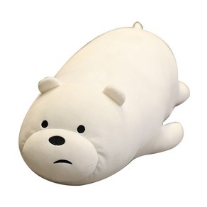 네이처타임즈 안고자는 곰 인형 베어, 38cm, 화이트, 1개