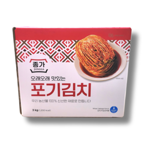 종가집 포기김치 3KG (아이스박스 포장 )