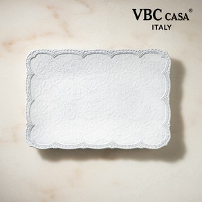 VBC까사 메를레토 스칼롭 직사각접시 화이트(30cm) VB10601-30 퀴진드마망, 1개