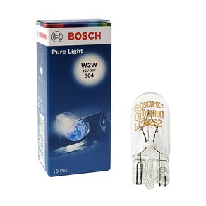 보쉬 Pue Light T10 W3W [12V 3W] 차량용전구 E1인증 (W2 1x9 5d) 번데기전구 주차등 10pcs box상품, 1개