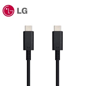 LG 그램 노트북 어댑터 충전기 LP90WGC20H-EK LP65WGC20P-EK W 연결용 C TO C 5A 정품 케이블, 190cm, 1개