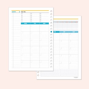 이글바인더 A5 6공 20공 주간 월간 위클리 먼슬리 스터디 스케줄러 24시 관리
