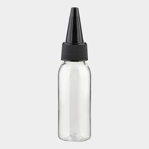 블랙 뾰족캡 투명 용기 30ml 플라스틱 화장품용기 공병 소분병 여행, 1개