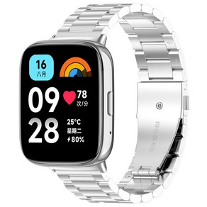 샤오미 레드미 워치 3 용 금속 팔찌 액티브 스트랩 스마트 교체, 01 Redmi Watch3 Active, 01 6, 1개