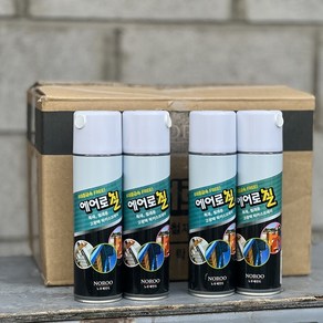 락카 스프레이 노루페인트 에어로칠 420ml 1BOX, 유광백색, 24개