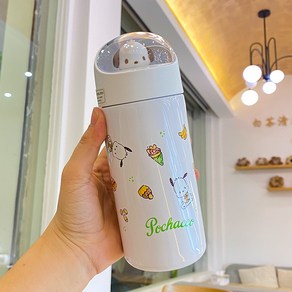 지뿡이네 산리오 피규어 보온 보냉 텀블러 물통 350ml, 포차코, 1개