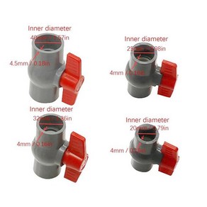 PVC 볼 물 공급 차단 스위치 파이프 피팅 시스템 낮은 누출 비율 정원 관개 수영장 양식업, 1개
