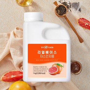 흥국에프앤비 리얼 자스민 자몽 베이스 1L 에이드 2EA 과일베이스, 1kg, 1개입, 2개