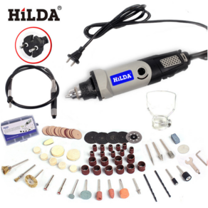 HILDA 91피스 400W 전기 미니 연마기 그라인더 수공구 풀세트, 1세트, JD3321C+94